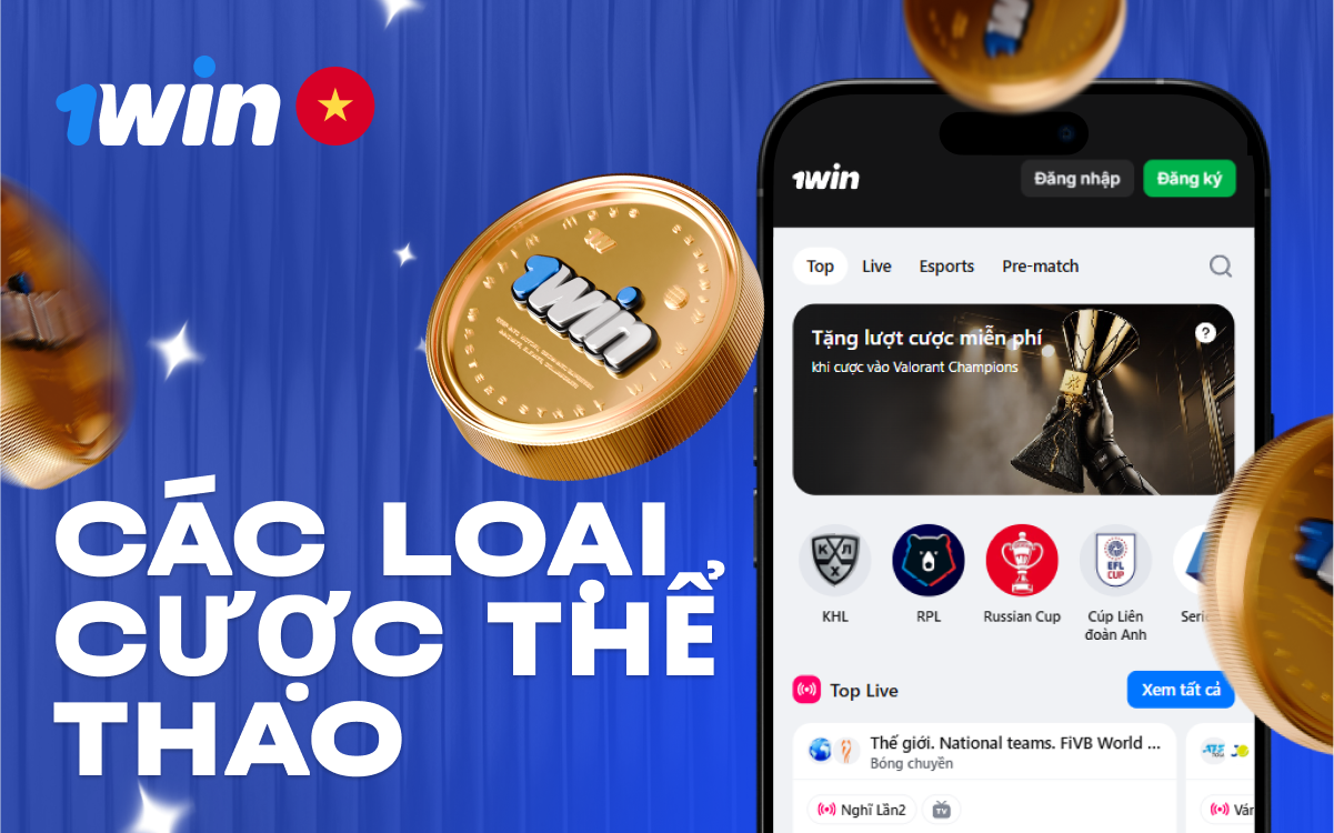 Khám phá các loại cược thể thao phổ biến trên 1win.